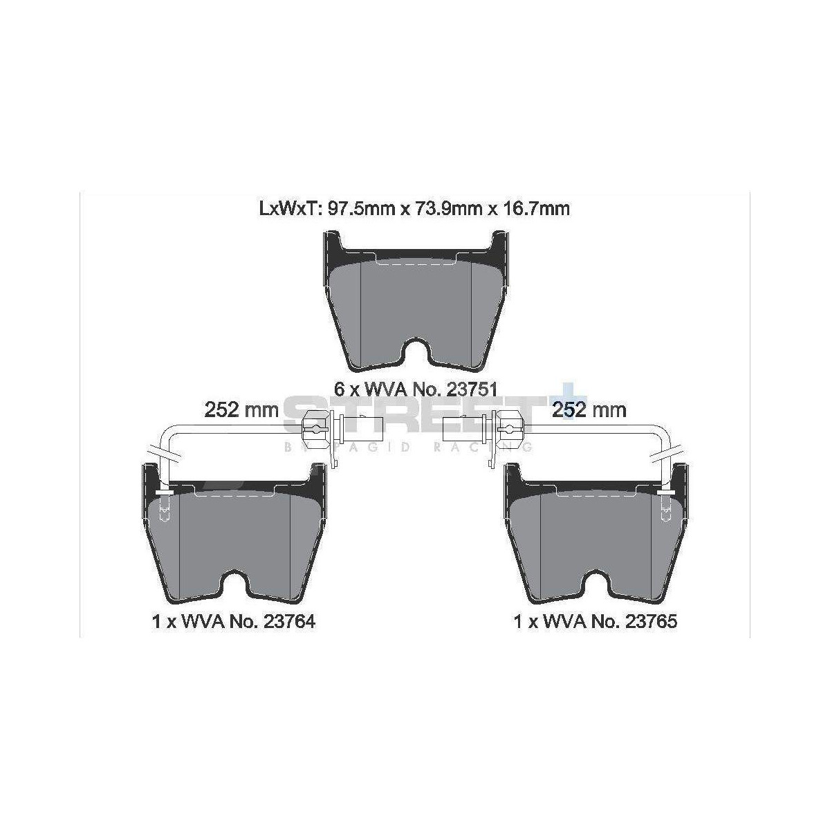 Audi RS3, RS4, RS5, RS6, R8 - Front - Pagid Racing STREET+ Brake Pads ...
