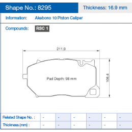 Pagid Racing RSC1 - Ceramic Pads - Audi RSQ8 / RS6 / RS7 C8