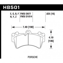 Track Hawk HPS 5.0 Street Brake Pads - High Performance For Muscle Cars European 996164 - View #2